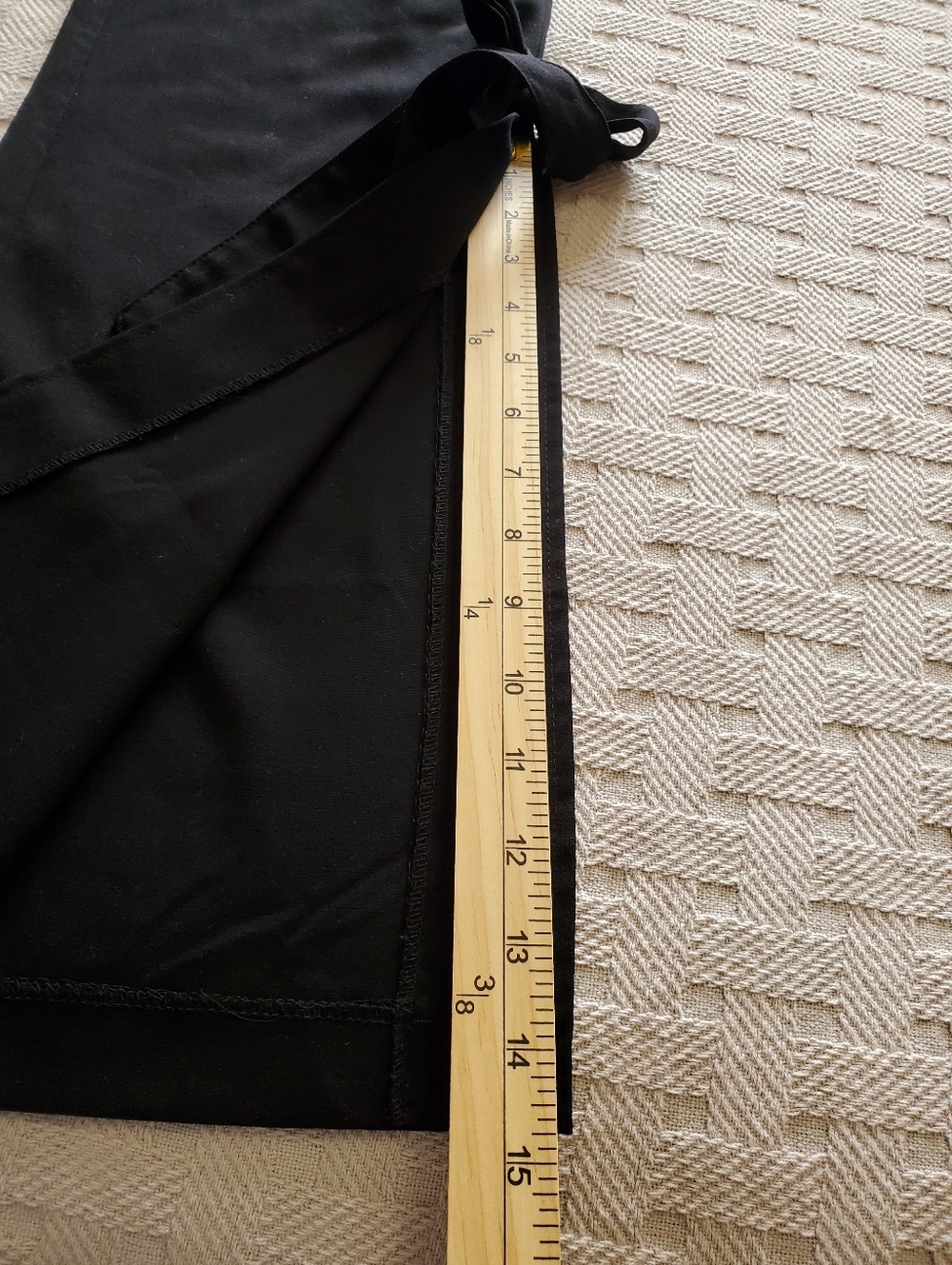 Venus Smoothing Bow Tie Hem Wide Leg Slit Pants - Black Formal - Picture 8 of 12